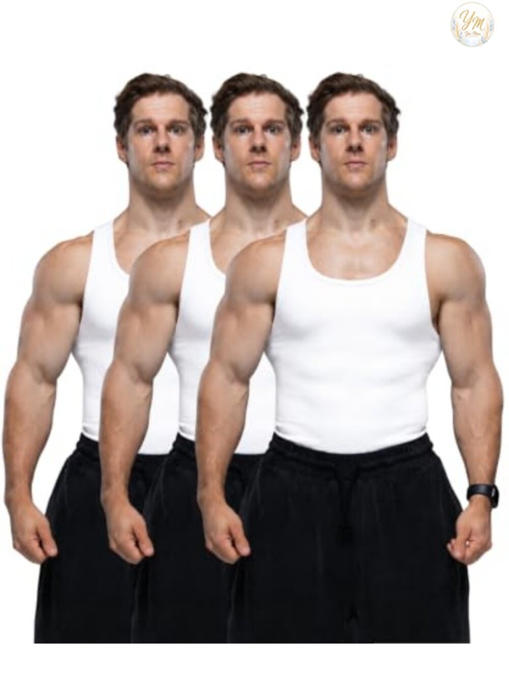 Men's Cotton Spandex Ribbed Tank Tops - Regular Fit Activewear